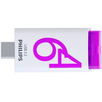 PHILIPS USB-C 3.2 Gen 1 Flash Drive Click Magic Purple 64GB (FM64FD175B/00)