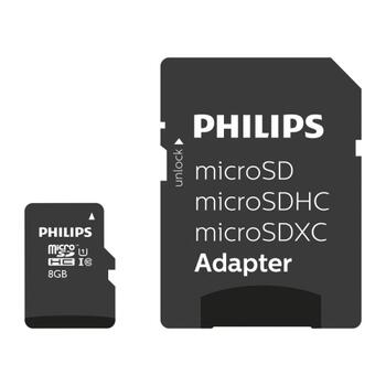 Philips MicroSDHC 8GB class 10/UHS 1 + Adapter (FM08MP45B)