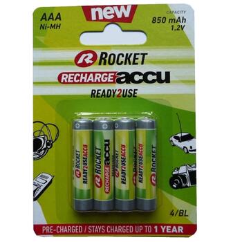 Rocket Precharged HR3 850MAH ALWAYS READY Блистерная упаковка 4шт. (HR850B4)