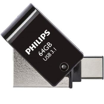 PHILIPS USB 3.1 / USB-C Flash Drive Midnight black 64GB (FM64DC152B)