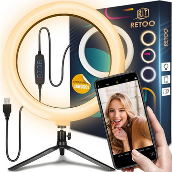 Retoo E220 Лампа-штатив для селфи LED 11cm
