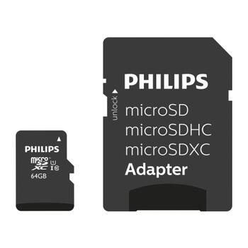 Philips MicroSDXC 64GB class 10/UHS 1 + Adapter (FM64MP45B)