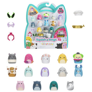 SQUISHMALLOWS SQUISH-A-LONGS Комплект фигурок, 14 шт, 2,5 см (SQAL0028)