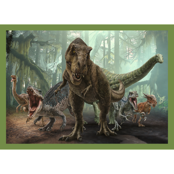 TREFL JURASSIC WORD Комплект пазлов Парк юрского периода 4 в 1: 35 48 54 70 эл. (34607T)