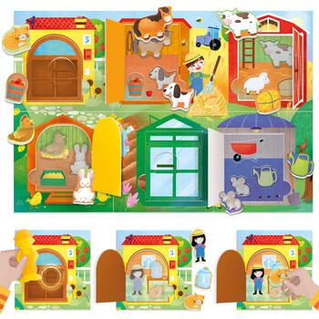 HEADU Atmiņas spēle Peekaboo Baby Farm (MU63064)