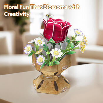 CUBICFUN 3D пазл «Букет цветов – роза» (W3301H)