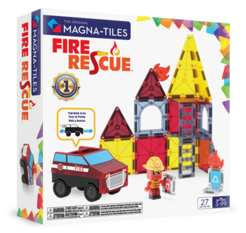 MAGNA-TILES Magnētiskais konstruktors Ugunsdzēsēju glābšana, 27 gab. (252027FRMT)
