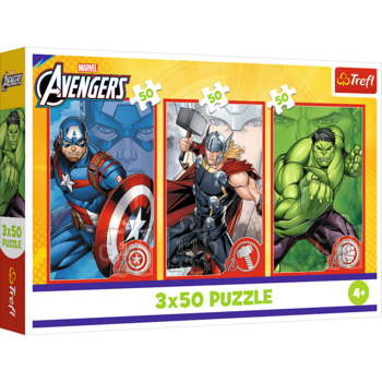 TREFL AVENGERS Комплект пазлов, 3x50 шт. (34891T)