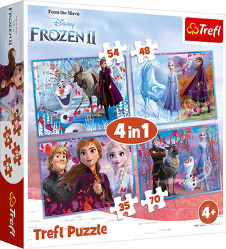 TREFL FROZEN Комплект пазлов 4в1 Ледяное сердце 2 (34323T)