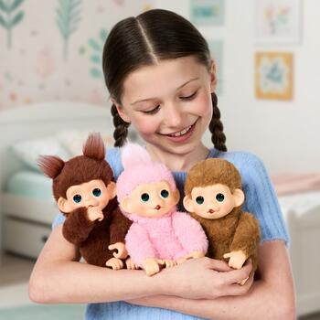 LITTLE LIVE PETS Интерактивная мягкая игрушка Обезьяна Мини, 19 см (26729)