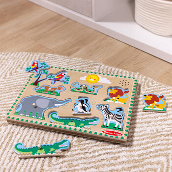 MELISSA & DOUG Puzle ar skaņu Zooloģiskā dārza dzīvnieki (6074882)