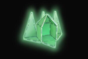 MAGNA-TILES Магнитный конструктор Magna Qubix светящийся в темноте, 16 деталей (18816)