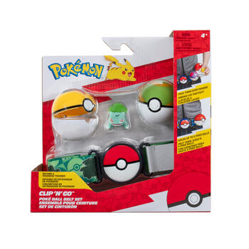 POKEMON W16 Clip ´n´ Go Набор с Ремнем, поке болом и фигуркой (PKW95283-16)