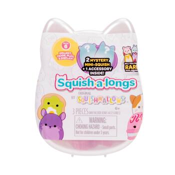 SQUISHMALLOWS SQUISH-A-LONGS Figūriņas slēgtā iepakojumā, 2 gab. 2,5 cm (SQAL0242)