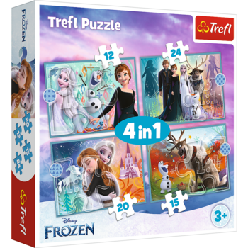 TREFL FROZEN Комплект пазлов 4в1 (34381T)