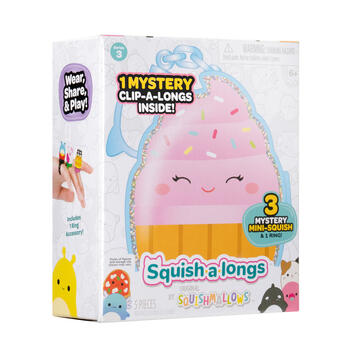 SQUISHMALLOWS CLIP-A-LONGS брелок-сюрприз с фигурками, 2,5 cm (SQAL0081)