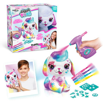 AIRBRUSH PLUSH игровой набор мягкая игрушка с аэрографом Щенок, 26 см (249CL)