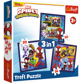 TREFL SPIDEY Комплект пазлов 3в1 (34892T)