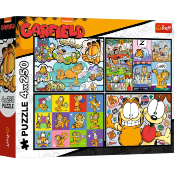 TREFL GARFIELD Комплект пазлов Гарфилд, 4x250 шт. (13344T)