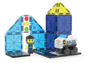 MAGNA-TILES Magnētiskais konstruktors Policijas patruļa, 20 gab. (252020MT)