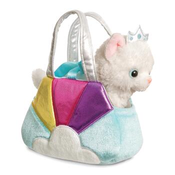 AURORA Fancy Pals Plīša kaķu princese zilā somā, 20 cm (200627C)