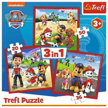 TREFL PAW PATROL Комплект пазлов 3 в 1 (34867T)
