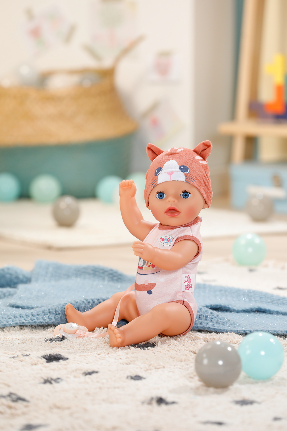 BABY BORN кукла Lena в костюме с кошачьим принтом, 36 cm (839560)
