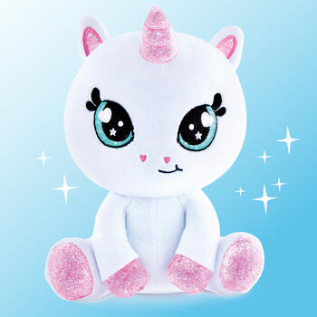 AIRBRUSH PLUSH Plīša DIY komplekts Vienradzis ar aerogrāfu, 25 cm (AIR088)
