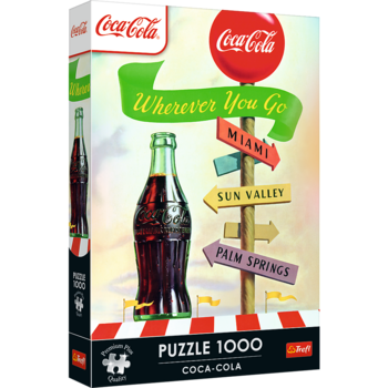 TREFL Premium Plus Пазл Coca-Cola: куда бы ты ни пошёл, 1000 шт. (12098T)