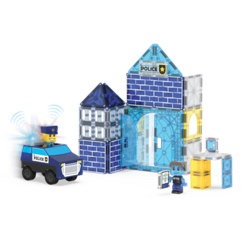 MAGNA-TILES Magnētiskais konstruktors Policijas iecirknis, 35 gab. (252035MT)