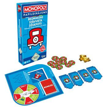 MONOPOLY Galda spēles papildkomplekts, Bezmaksas stāvvieta džekpots (Latviešu val.) (G0718LAT)