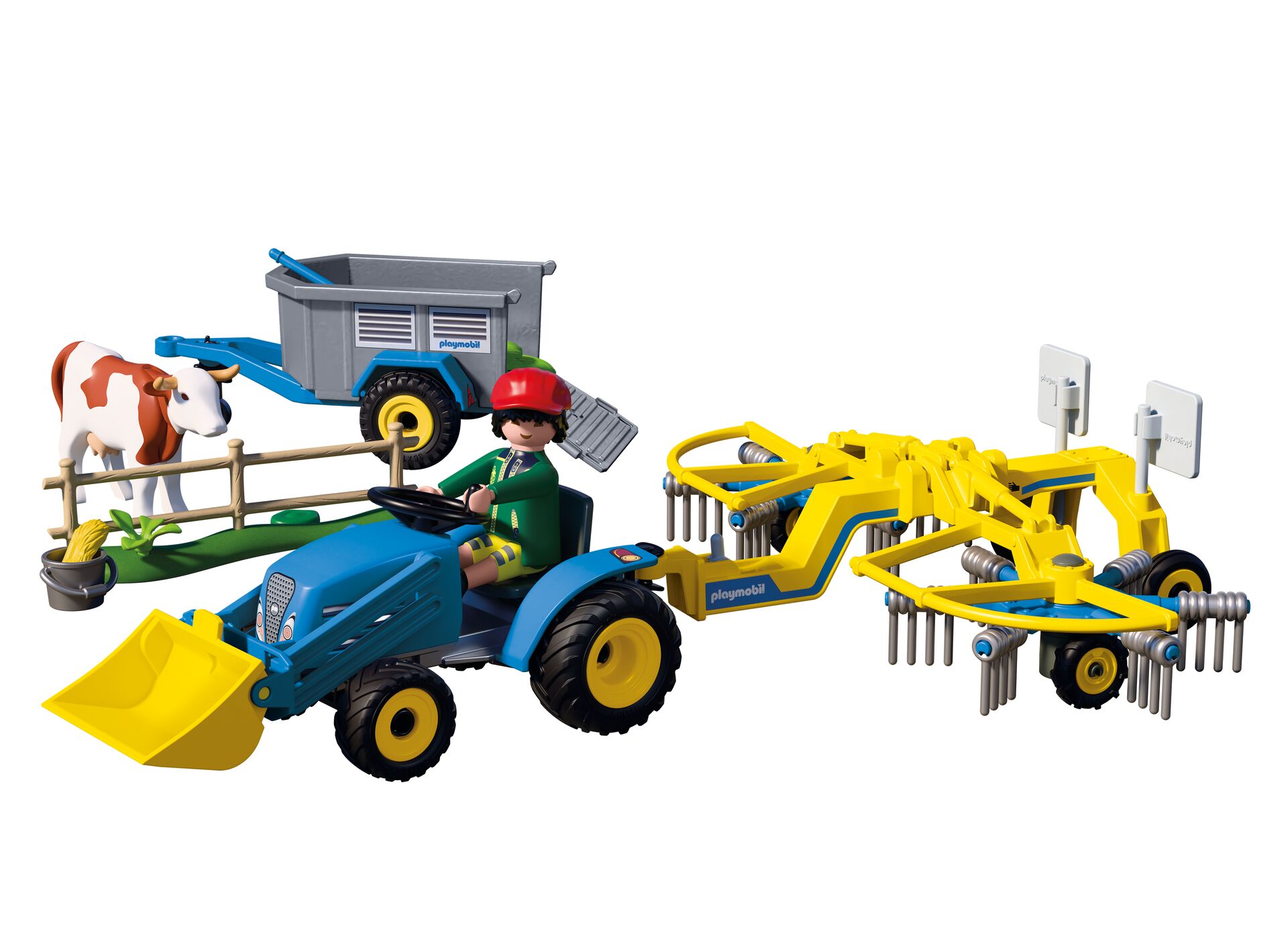 PLAYMOBIL Малый трактор с сеноворошилкой 72163 (72163P)