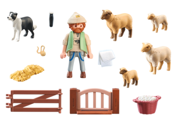 PLAYMOBIL COUNTRY Young Shepherd with flock of sheep 71444 (71444P)