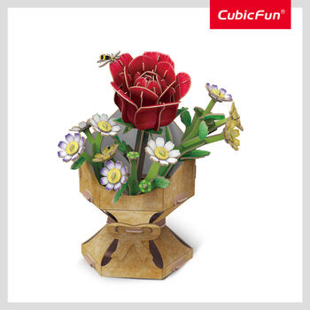 CUBICFUN 3D пазл «Букет цветов – роза» (W3301H)