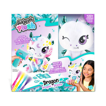AIRBRUSH PLUSH Plīša Pūķis DIY komplekts ar aerogrāfu, 25 cm (AIR085)