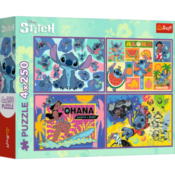 TREFL DISNEY STITCH Комплект пазлов, 4x250 шт. (13311T)