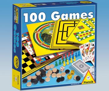 PIATNIK Board game set 100 Games (In Lithuanian lang.) (780196LT)