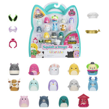 SQUISHMALLOWS SQUISH-A-LONGS Комплект фигурок, 14 шт, 2,5 см (SQAL0028)