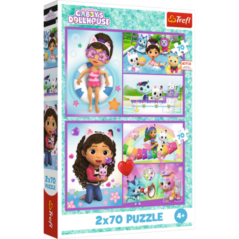 TREFL GABBY´S DOLLHOUSE Набор пазлов Играй с Габби, 2x70 шт. (34438T)