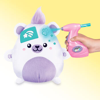 AIRBRUSH PLUSH Plīša DIY komplekts Kawaii Bear ar aerogrāfu, 25 cm (AIR067)