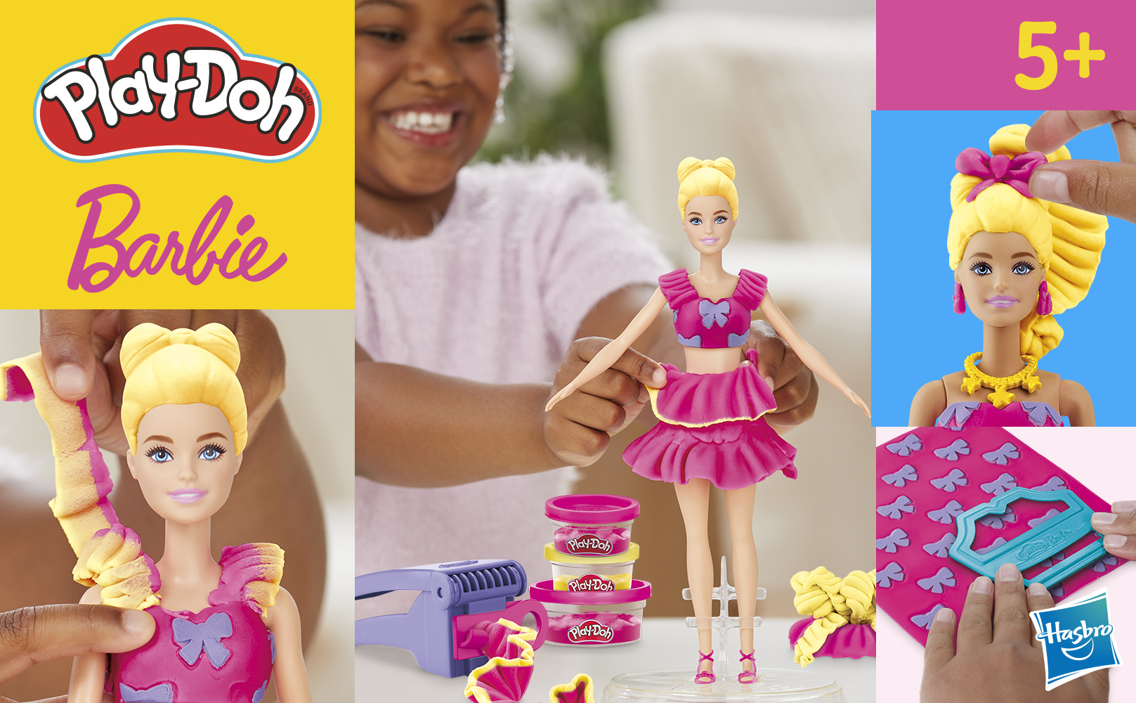 PLAY-DOH BARBIE игровой набор Барби Оборки и бантики (G1361)
