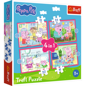 TREFL PEPPA PIG Комплект пазлов 4в1 Свинка Пеппа (34672T)