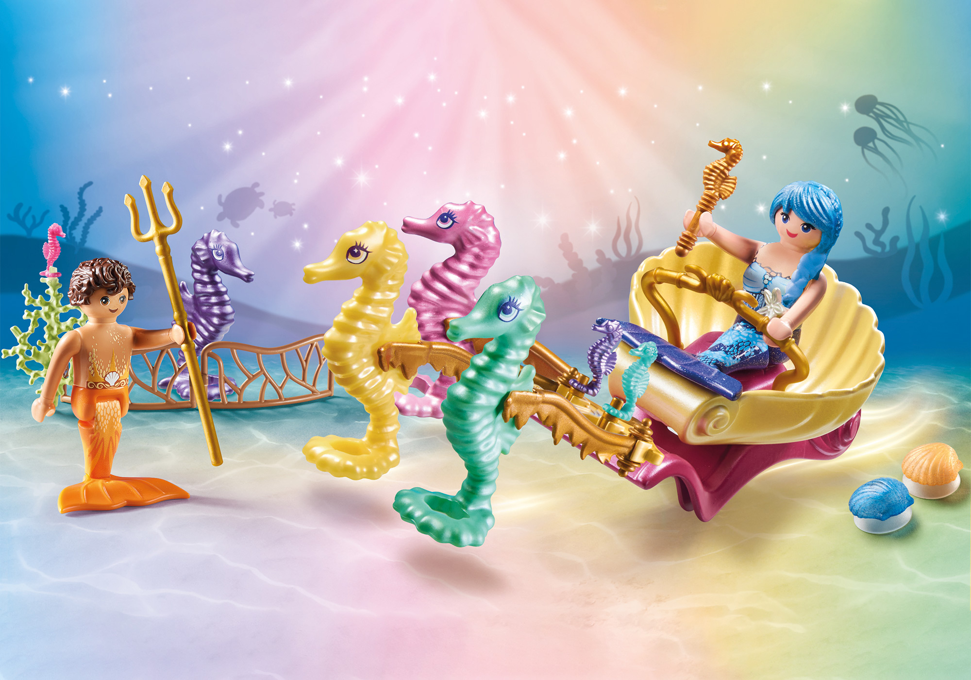 PLAYMOBIL MERMAIDS Mermaid Seahorse Carriage 71500 (71500P)