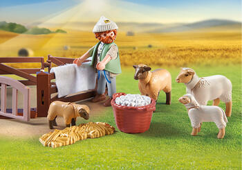 PLAYMOBIL COUNTRY Young Shepherd with flock of sheep 71444 (71444P)