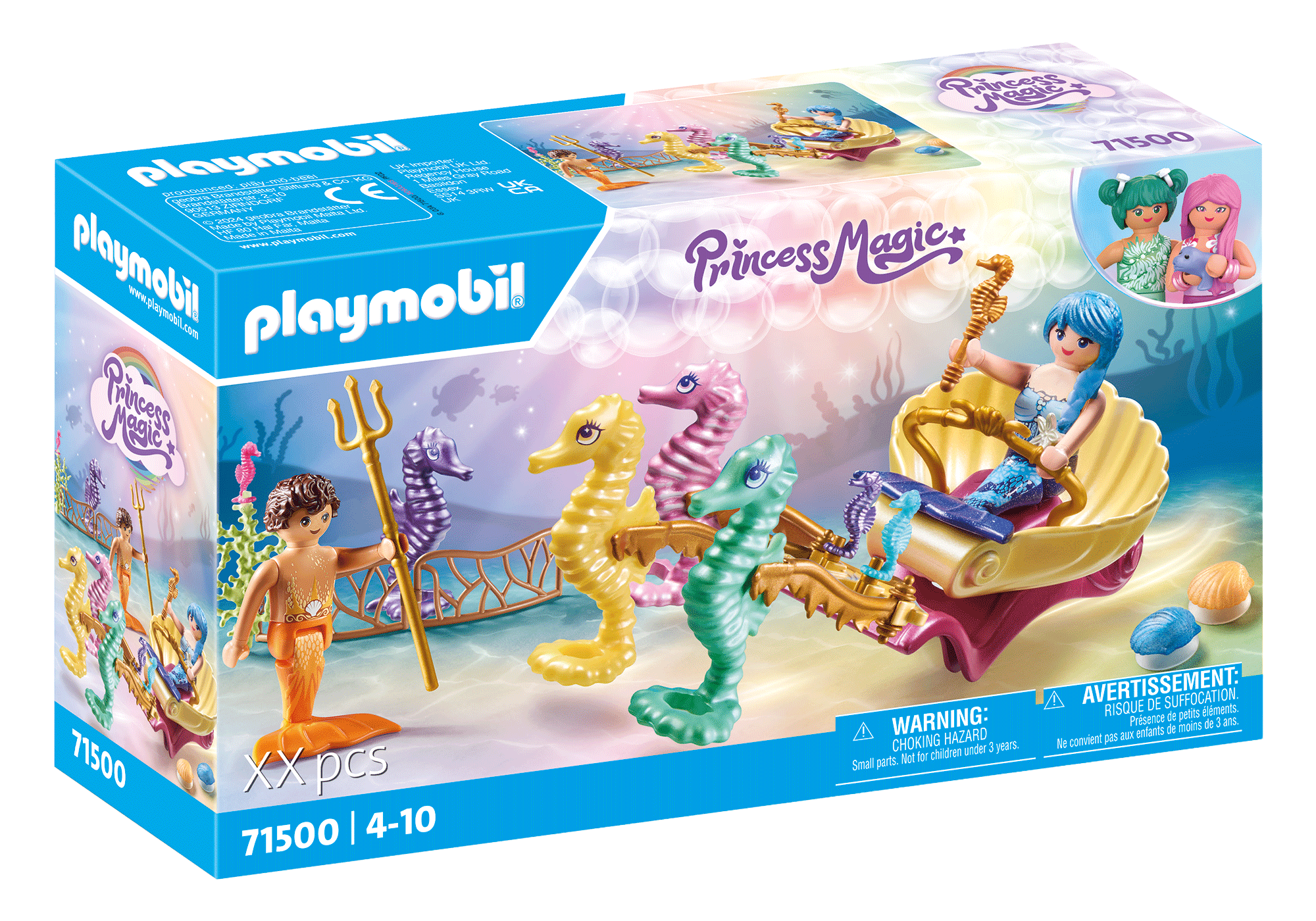 PLAYMOBIL MERMAIDS Mermaid Seahorse Carriage 71500 (71500P)