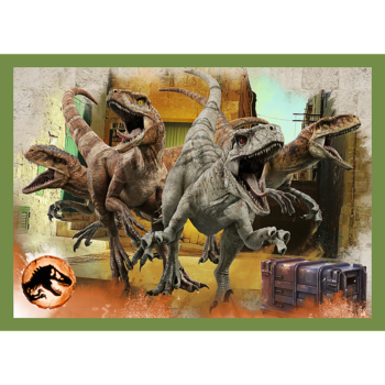 TREFL JURASSIC WORD Комплект пазлов Парк юрского периода 4 в 1: 35 48 54 70 эл. (34607T)