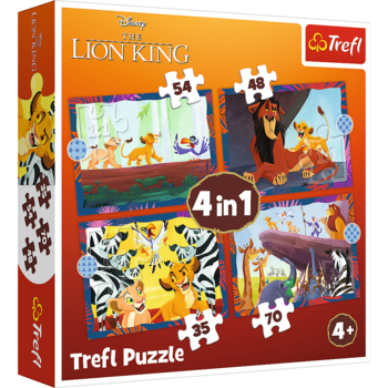TREFL DISNEY Комплект пазлов 4в1 Король Лев (34653T)