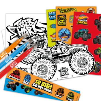 HOT WHEELS MOSTER TRUCKS Uzlīmju aktivitāšu komplekts (HW30000)