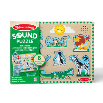 MELISSA & DOUG Puzle ar skaņu Zooloģiskā dārza dzīvnieki (6074882)