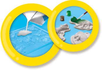 SES Ģipša liešanas komplekts Dinozauri (01403S)